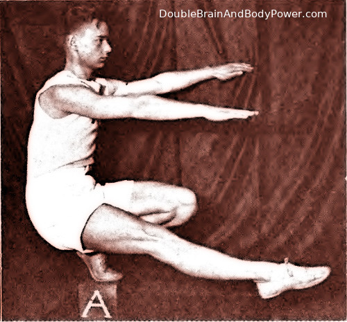 Picture of a man performing a one leg squat on a wood block